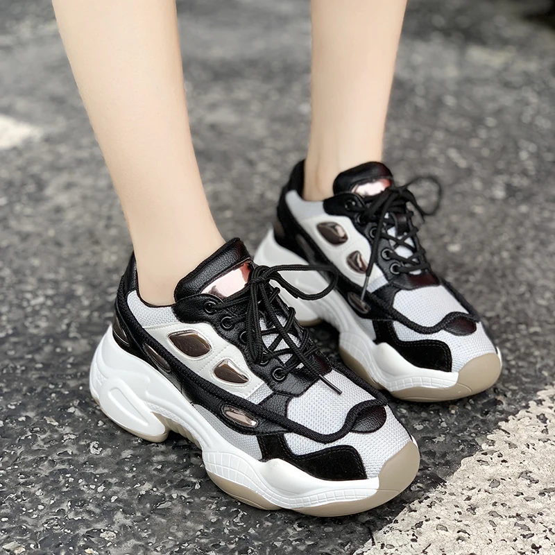 Женские кроссовки модная обувь на платформе Женская Роскошная удобная
