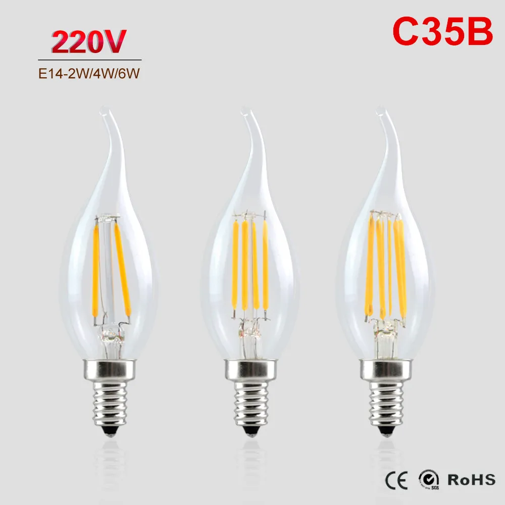 Светодиодный светильник Эдисона в античном стиле 110 В/220 В винтажный стеклянный