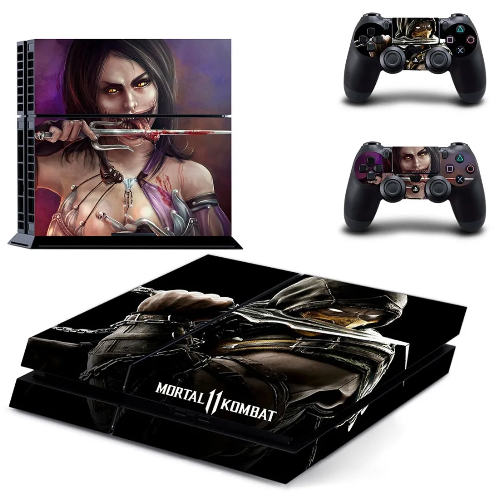 Mortal Kombat 11 PS4 кожи Стикеры наклейка для Sony Игровые приставки 4 консоли и 2