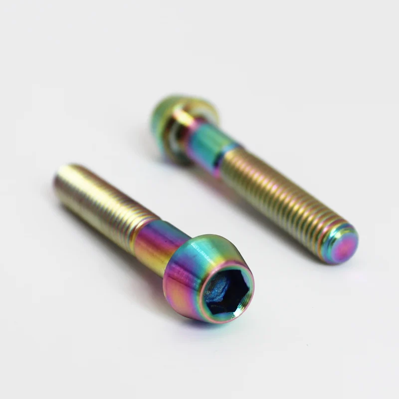 Rainbow Радужные длинные 10 мм 16 мм 18 мм 20 мм 25 мм 30 мм 35 мм 40 мм 45 мм 50 мм для велосипедной гарнитуры тормоза M6 шестигранные титановые болты - Цвет: Rainbow