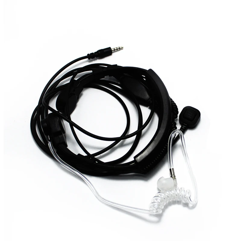 HFES New Flexible Throat Mic jack 3.5mm Microphone Covert Acoustic Tube Earpiece Headset for Iphone android moblie phone | Электроника