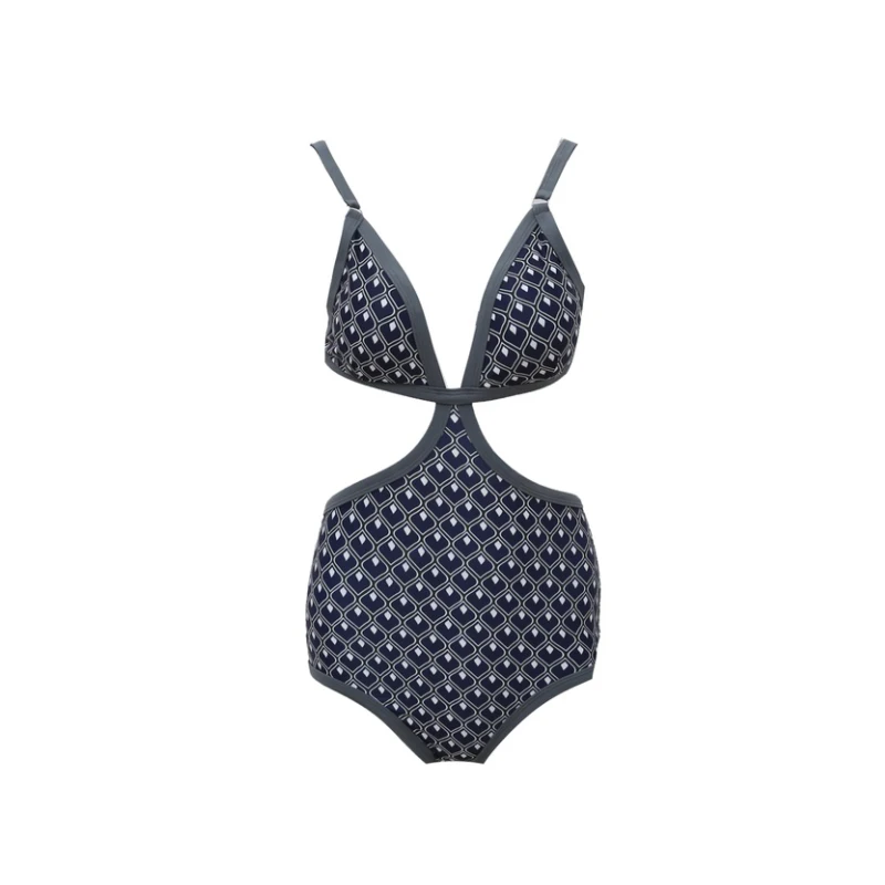Sexy Hallo Out Low Cut One Piece Swimsuit straps Bathing Suit Women Swimwear Female Backless High Wais Beachwear suit | Спорт и