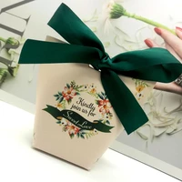 50pcs sweet love flower wedding paper gift jewelry candy chocolate box party anniversary valentines day favor box