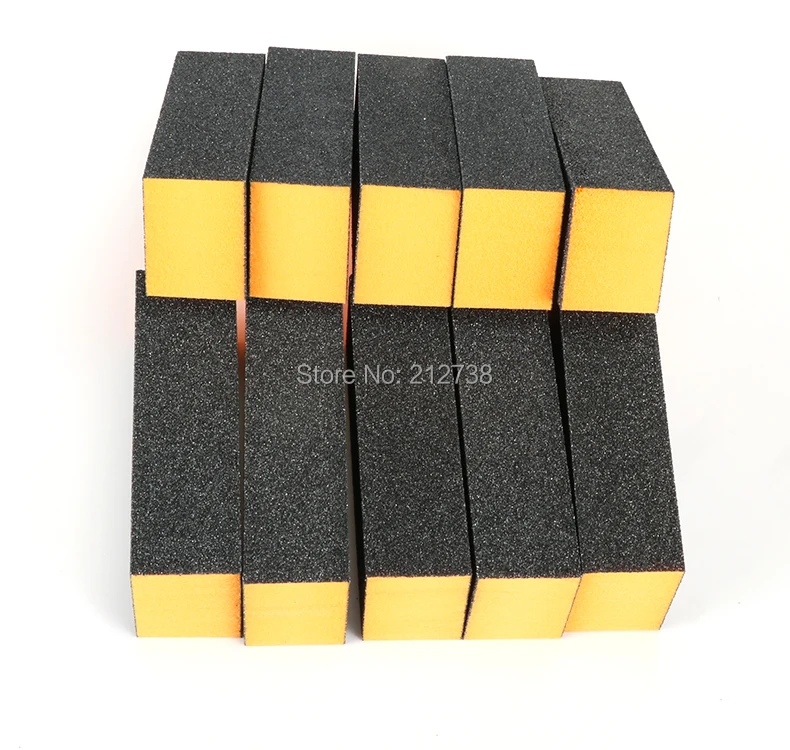 

10 x High quality 3 way BLACK block for buffing and sanding,DIY manicure nail tool Free Shipping High Quality
