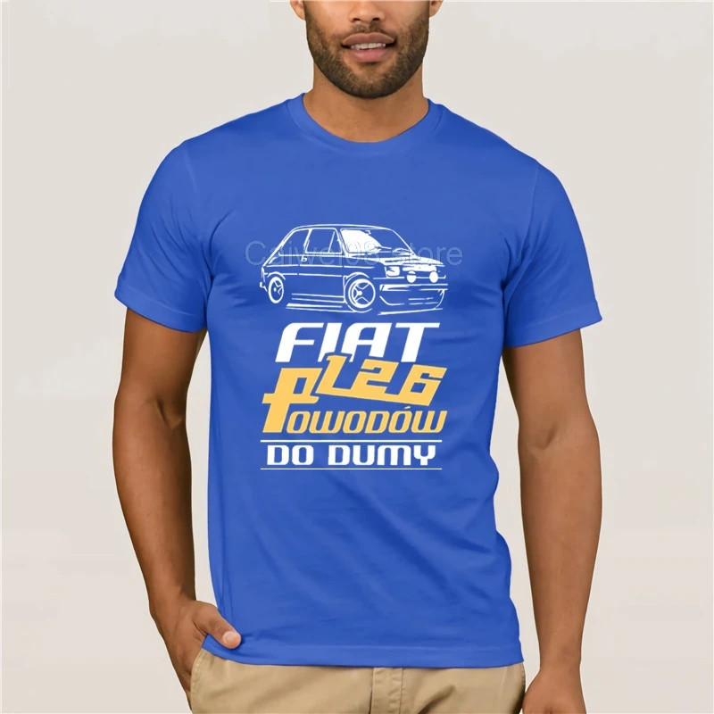 Футболка мужская с принтом POWODOW DO DUMY Meska модная повседневная одежда FIAT 126