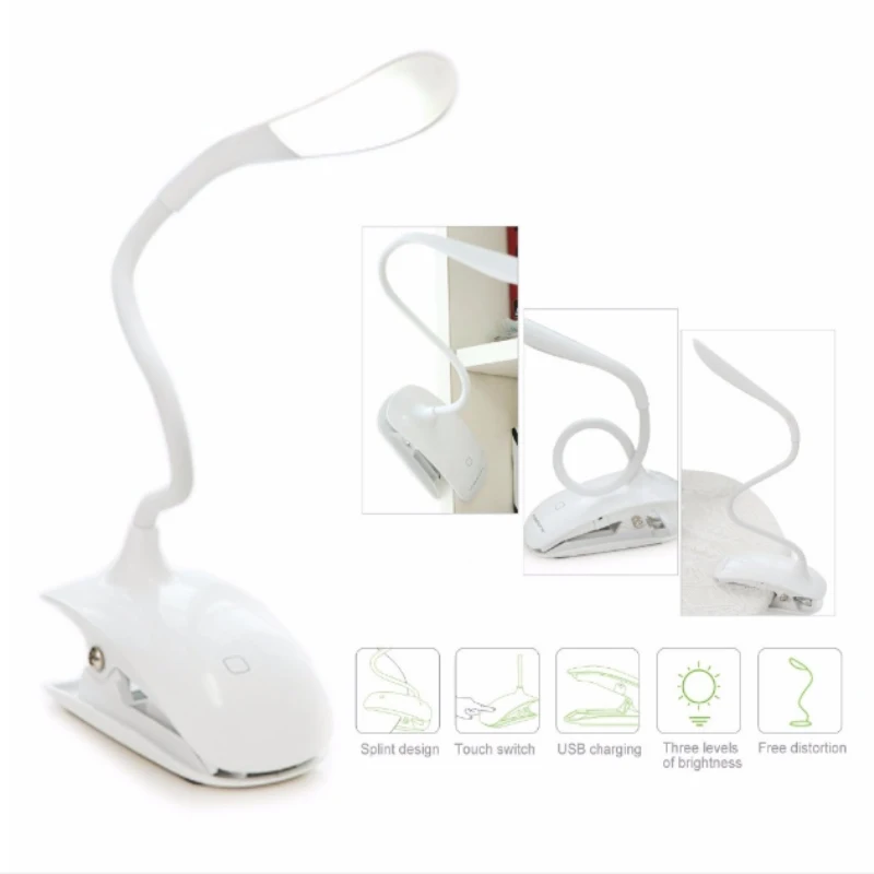 Настольная лампа USB светодиодный настольная 14 с зажимом кровать Чтение свет