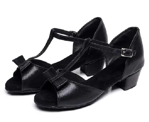 Обувь для латинских танцев на низком каблуке со скидкой девочек и подростков