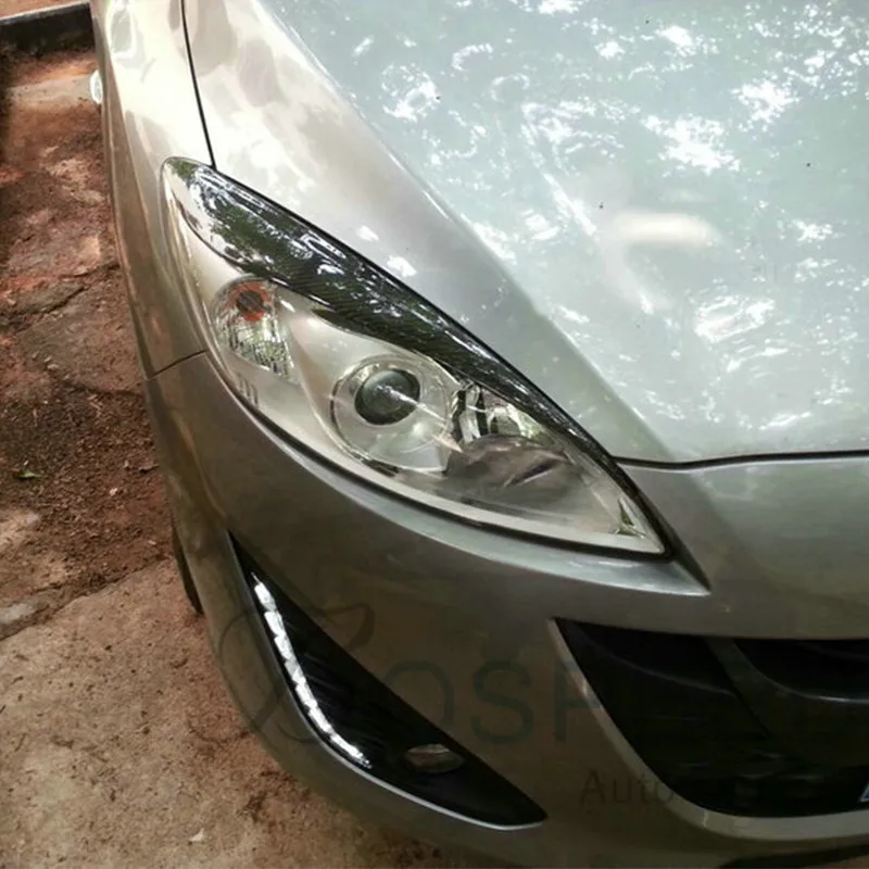 Чехол для передней фары из углеродного волокна 2012 2015 Mazda 5|headlight eyelids|carbon fibercover carbon