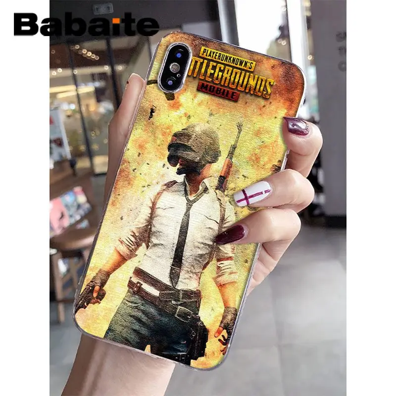 Babaite PLAYERUNKNOWN S BATTLEGROUNDS PUBG ТПУ силиконовый чехол для телефона чехол для iPhone X XS MAX 6 6s 7 7plus 8 8Plus 5 5S SE XR