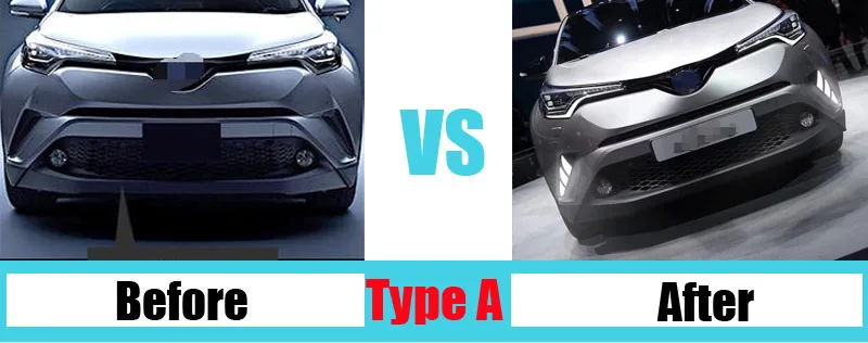Для Toyota C-HR CHR желтый указатель поворота стиль реле Водонепроницаемый ABS автомобиль DRL Светодиодный дневной ходовой светильник Дневной светильник противотуманная фара