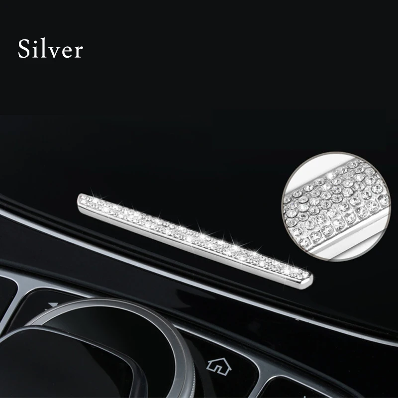 silver 1pcs Для Mercedes benz class C w205 amg c63 glc x253 c253 coupe E w213 amg Центральная панель управления кнопки полосы класса аксессуары - Название цвета: silver 1pcs