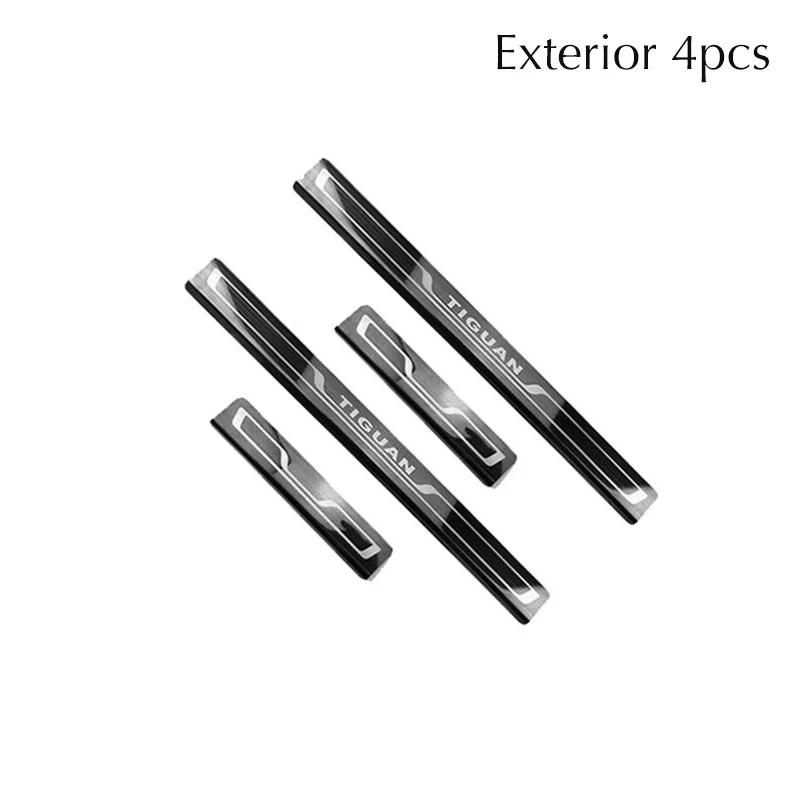 External 4pcs Для Volkswagen Tiguan MK2, европейская версия, Накладка на порог автомобиля, приветствуется, педаль, Стайлинг автомобиля - Название цвета: External 4pcs