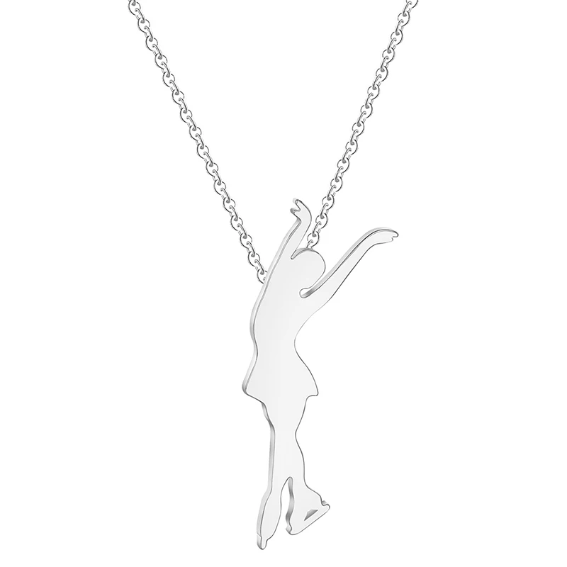 Chereda балетная девушка из нержавеющей стали ожерелье для женщин простой