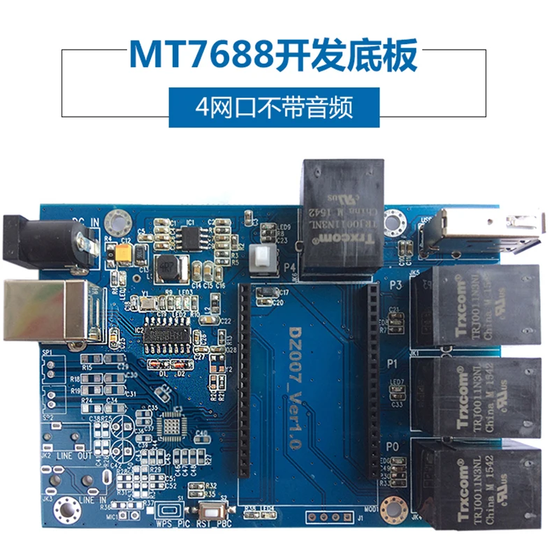 

ForMT7688 development board, wireless router, learning board, Internet of things, WiFi development board, multi net mouth, audio