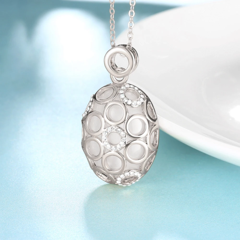 Ожерелье с подвесками ERLUER Fashion Hot золотого цвета с австрийскими кристаллами опаловой формы для женщин и девочек. Ювелирные подарки.