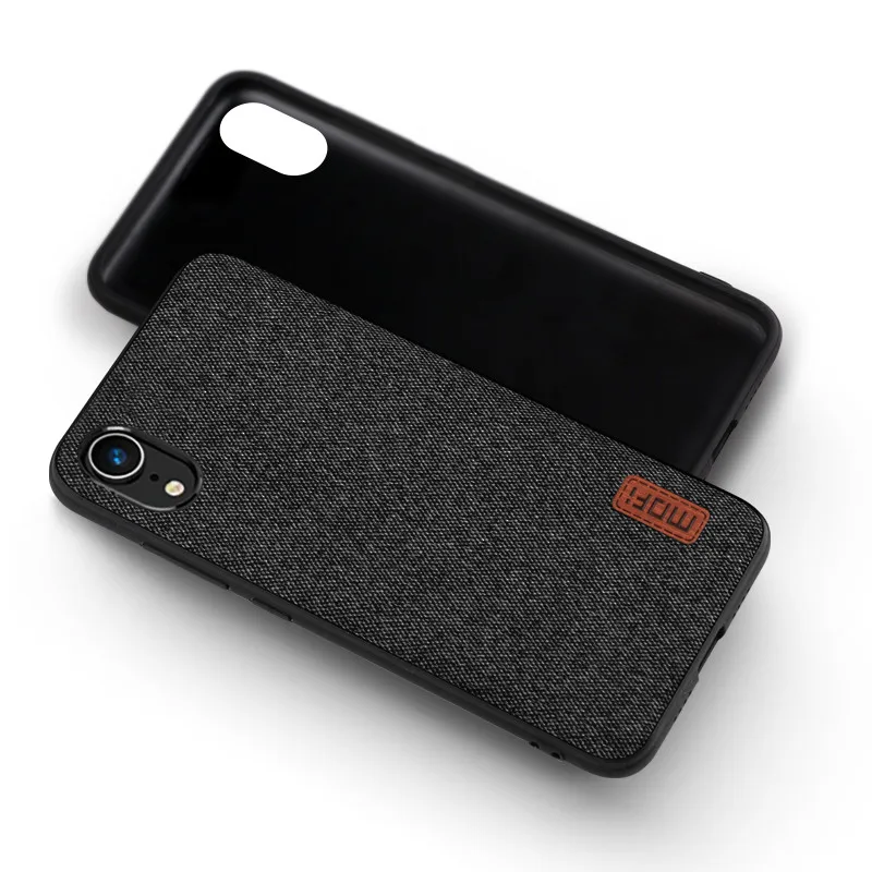 black MOFi чехол для iPhone XS чехол для iPhone XR ткань Защитный силиконовый coque capas для iPhone XS Max чехол - Цвет: black