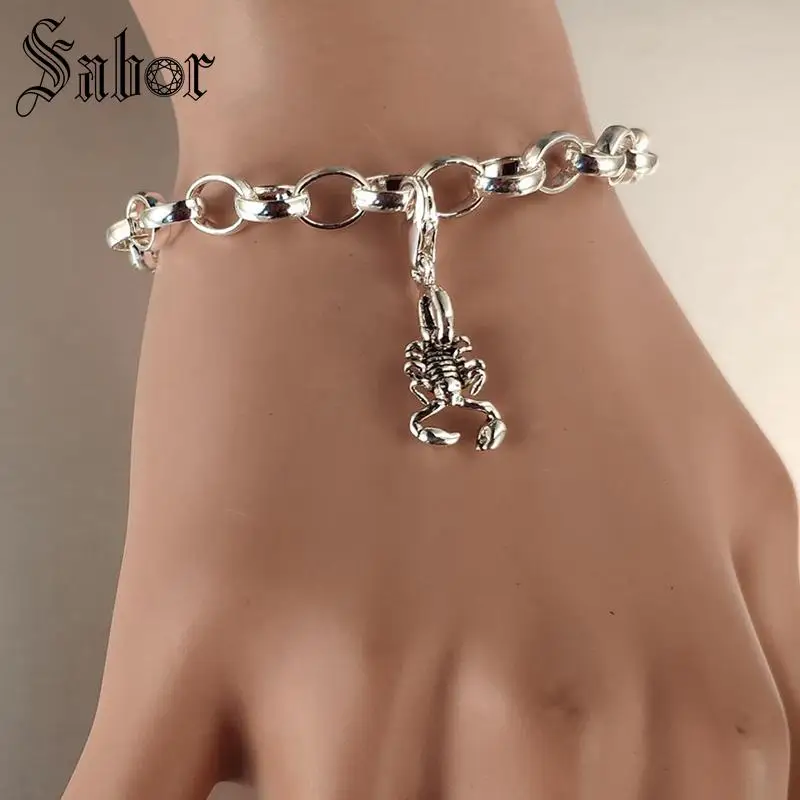 Модный браслет в стиле хип-хоп/рок с изображением зловещего маленького скорпиона