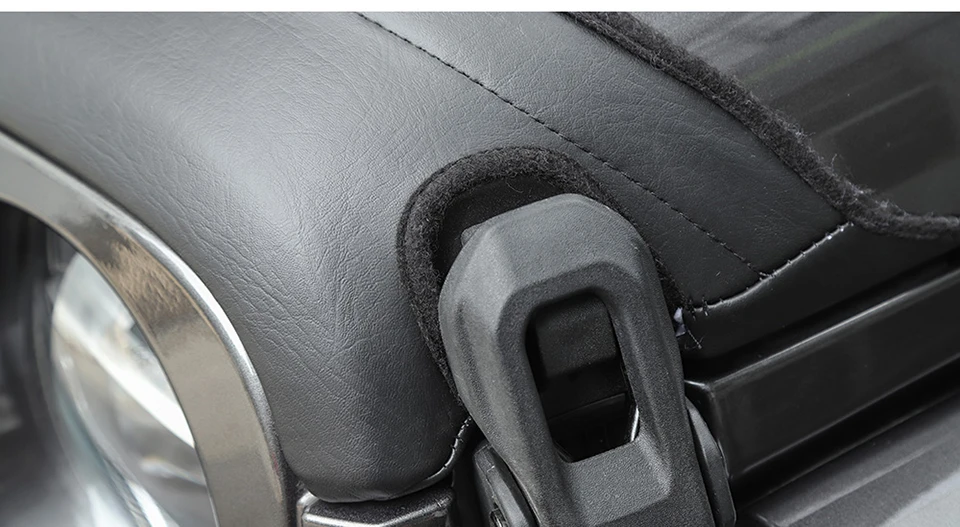 Автомобильный чехол SHINEKA для Jeep Wrangler JL+ черный чехол из искусственной кожи для двигателя, защита переднего капота, аксессуары для Jeep Wrangler JL