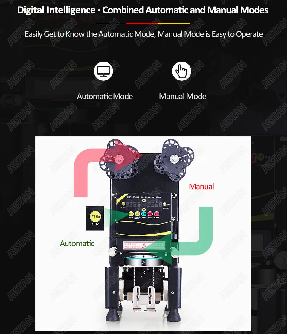 Машина RC995S для запечатывания пластиковых бумажных пузырей и чайных стаканчиков