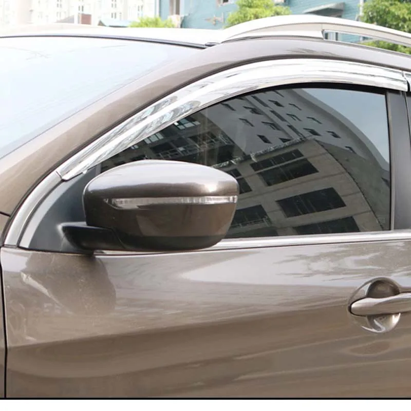 1 комплект новый хромированный козырек от солнца и дождя для Nissan Qashqai 2016 2018|Навесы