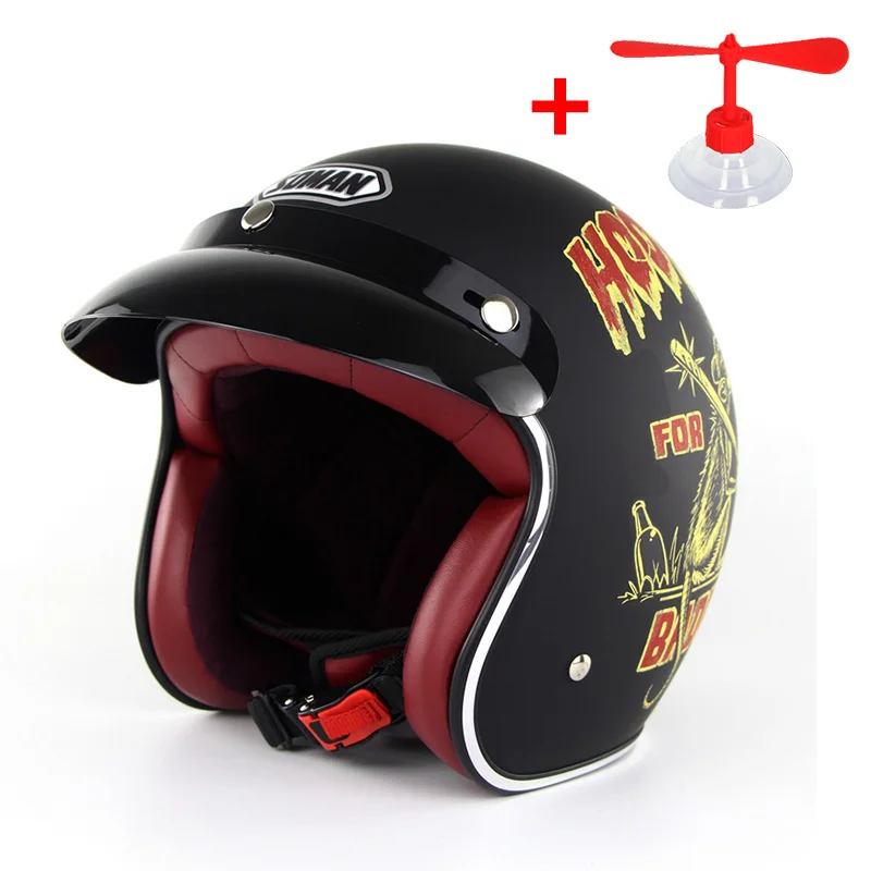 Мотоцикл Harley ретро шлем Чоппер Винтаж Casco Moto открытый мотоциклетный скутер DOT