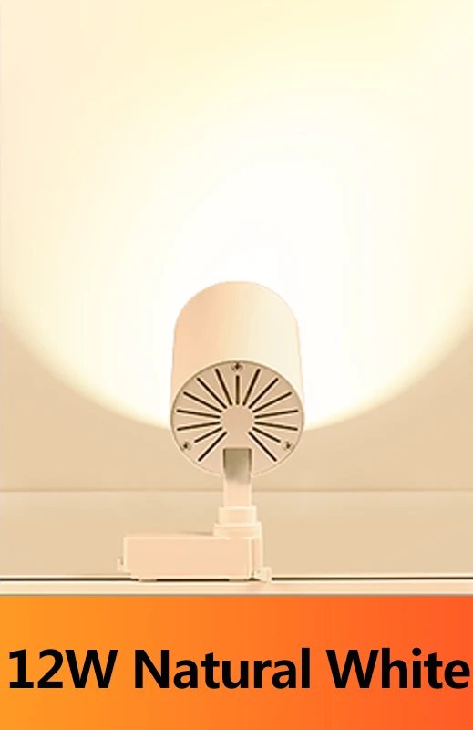 12W Neutral light Светодиодный лампа, крепление к рейке лампа 12 Вт 20 Вт 30 Вт COB дорожные светильники освещение прожектор для магазина одежды магазин гостиной кухня - Испускаемый цвет: 12W Neutral light