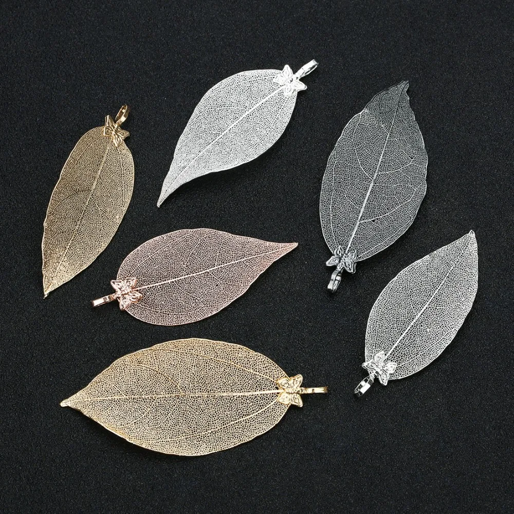 DC New Design Rose Gold Color Butterfly Leaves Pendants for Necklace Earrings 4*6mm Charms DIY Bracelets Jewelry Findings | Украшения и