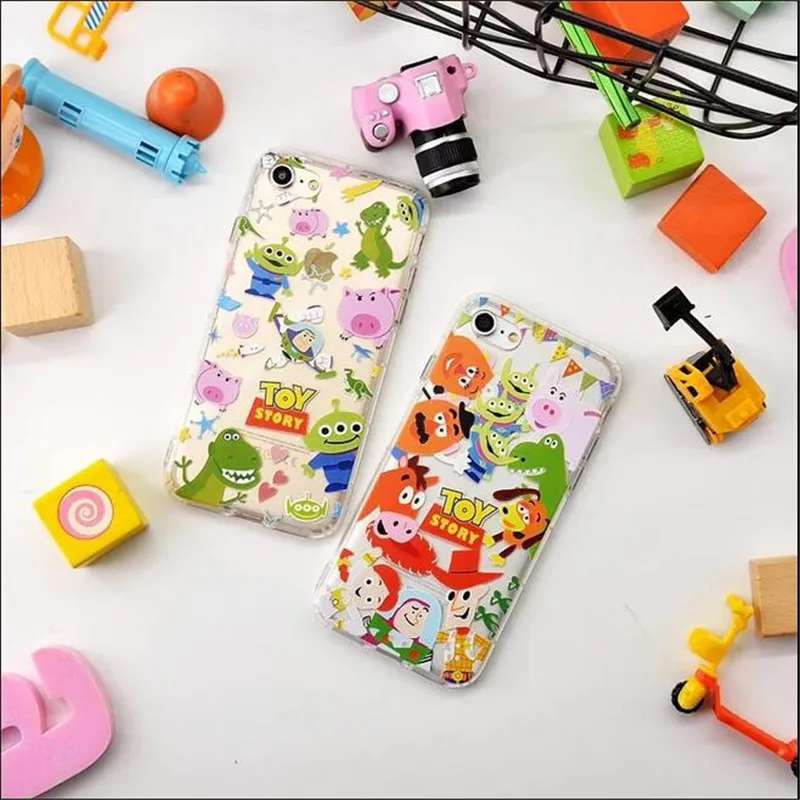 Для iPhone6 6splus 7 плюс прекрасный Toy story тиснение воздушной подушке ТПУ задняя крышка