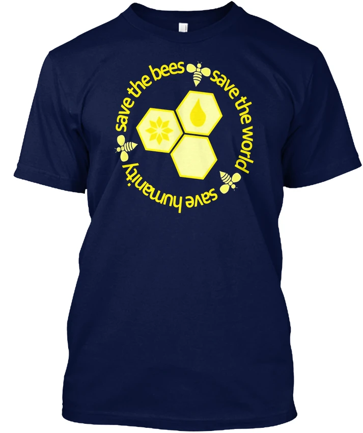 Популярная футболка с надписью Save The Bees World Humanity новая на весну-лето | Мужская