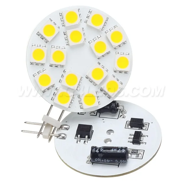 

Free Shippment !!! Round 15LED G4 Light Dimmable Lamp 5050SMD 300-330LM 3W 12VAC 12VDC 24VAC 24VDC 1pcs/lot