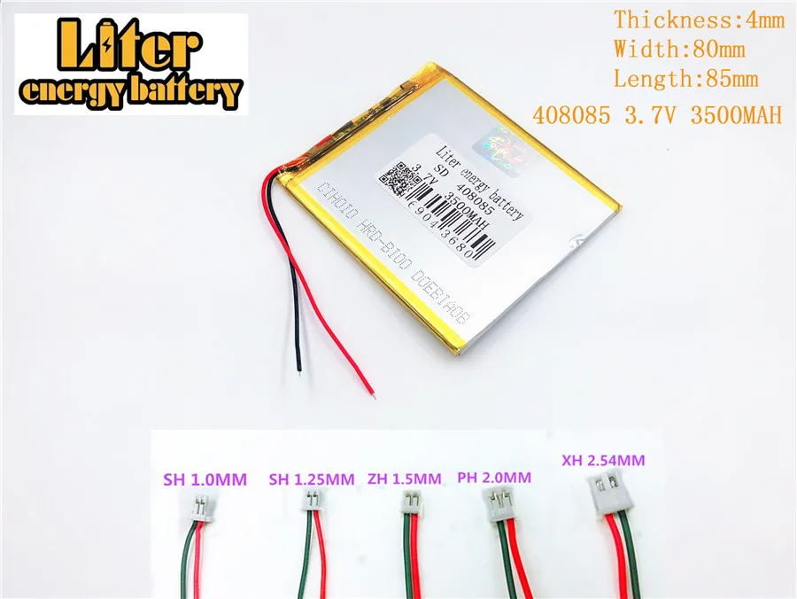 408085 3 7 V 3500mah полимерная аккумуляторная батарея для PLUG литий-полимерная |