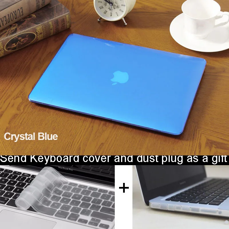 4 в 1 кристально прозрачный чехол для Apple macbook Air Pro с Retina 11 12 13 15 дюймов тонкий Macbook 3