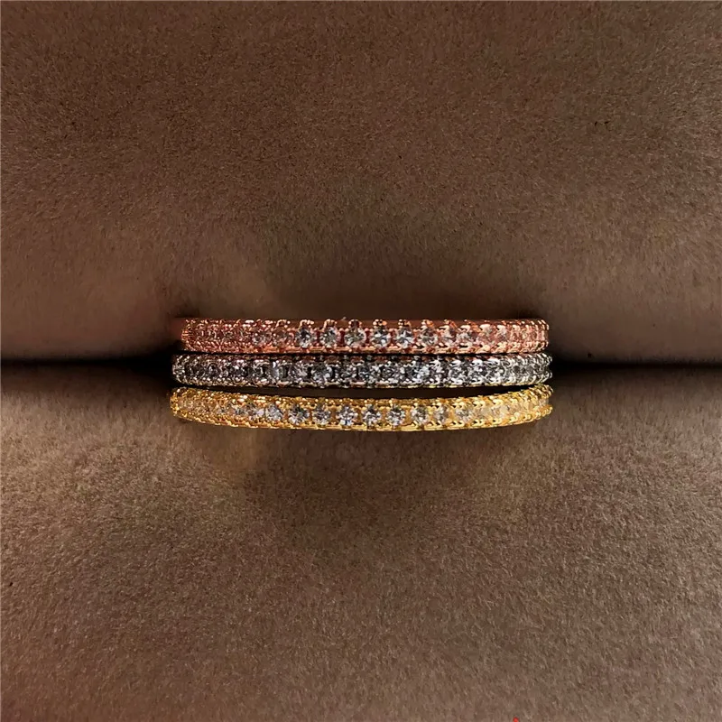 Милое модное маленькое кольцо с кристаллами и камнем женское золотого цвета со