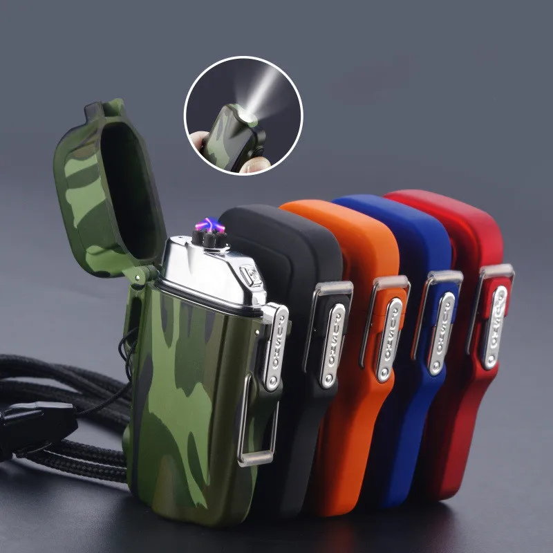 Новая уличная USB Зажигалка Водонепроницаемая перезаряжаемая камуфляжная