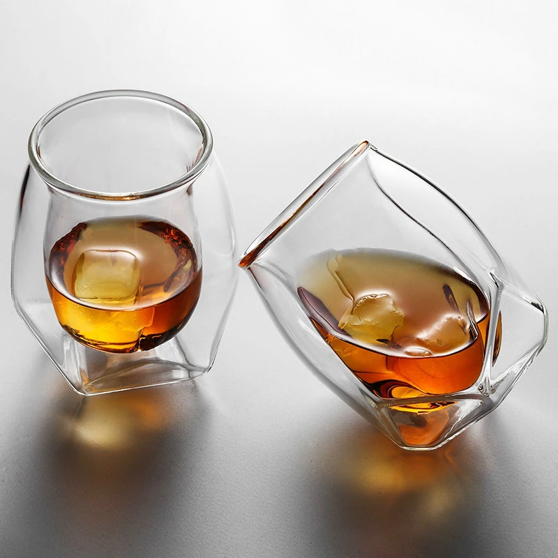 2 Pcs Шотландский виски стекло ROCK с двойными стенками Стекло es виски Winetaster ром XO Chivas пить вино чашки Verre A Vin Der Whiskybecher Copo - Цвет: 2 Pcs