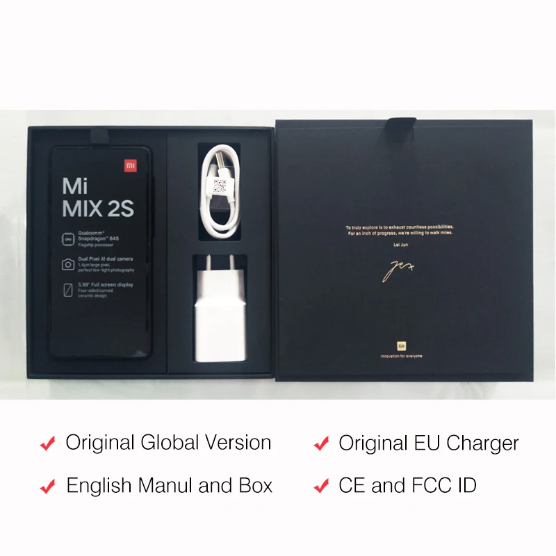 Глобальная версия Xiaomi mi x 2 S Snapdragon 845 6 GB 128 5 99 ''смартфон NFC 12MP двойной PD Камера 7 W
