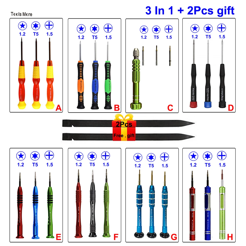 Pentalobe 1 2 P5 Torx T5 Philips PH000 Набор отверток для Apple MacBook Air & Macbook pro инструментов ремонта 3