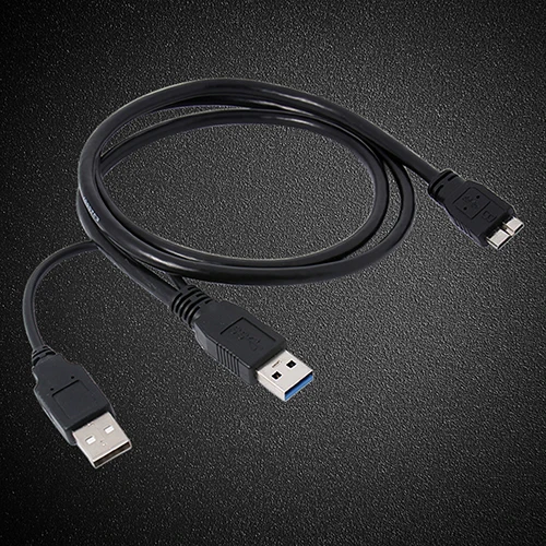 Черный двойной USB-кабель A-Micro-B 3 0 Y для Samsung Galaxy S5 Note USB-концентратор | Компьютеры и