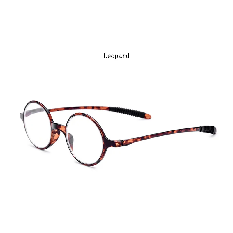Leopard HDCRAFTER+ 1,00 до+ 4,00 Круглые ретро мужские женские очки для чтения унисекс очки для пресбиопии для чтения диоптрий очки для мужчин - Цвет оправы: Leopard