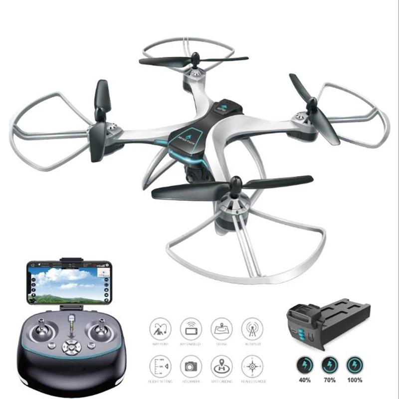 2018 Новый Wifi FPV GPS позиционирование следуй за мной Дрон вертолет 1080P HD камера RC