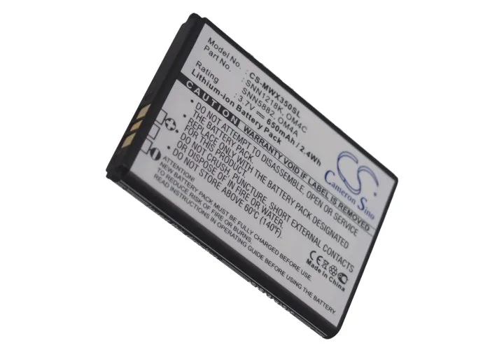 

Cameron Sino 650 мАч батарея OM4A,OM4C,SNN5882,SNN5882A для Motorola EX210,EX211,WX160, WX180, WX260, WX280, WX288, WX390, WX395