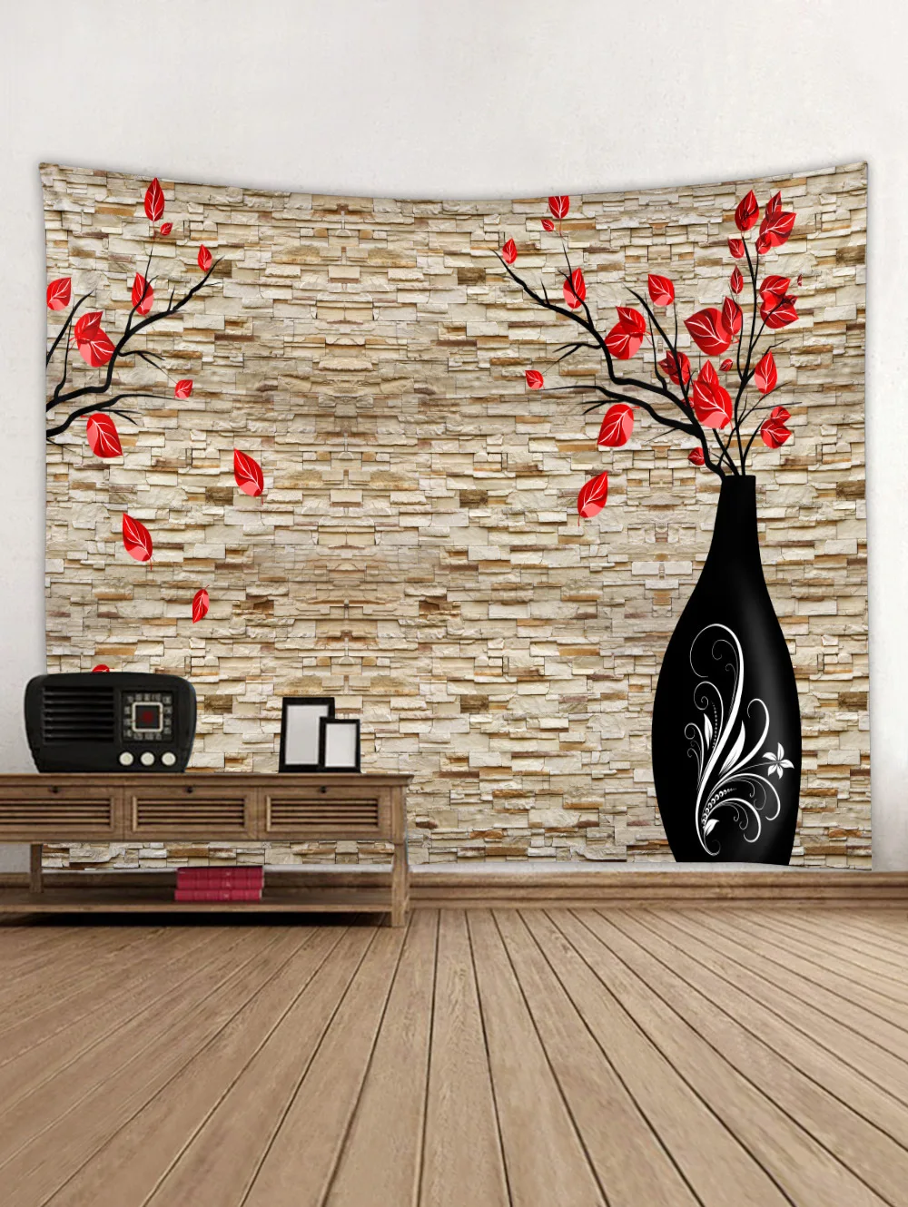 3D Brick Stone Printed Wall Tapestry Mandala Fabric Hippie Tapestry Wall Hanging Vintage Decor Bedroom Headboard Mural Art Tapiz