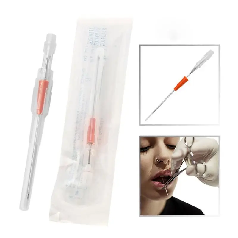 

1PC Pro Stainless Steel Disposable Sterile Medical Body Piercing Needles Supply Sterilized Body Tattoo Needles