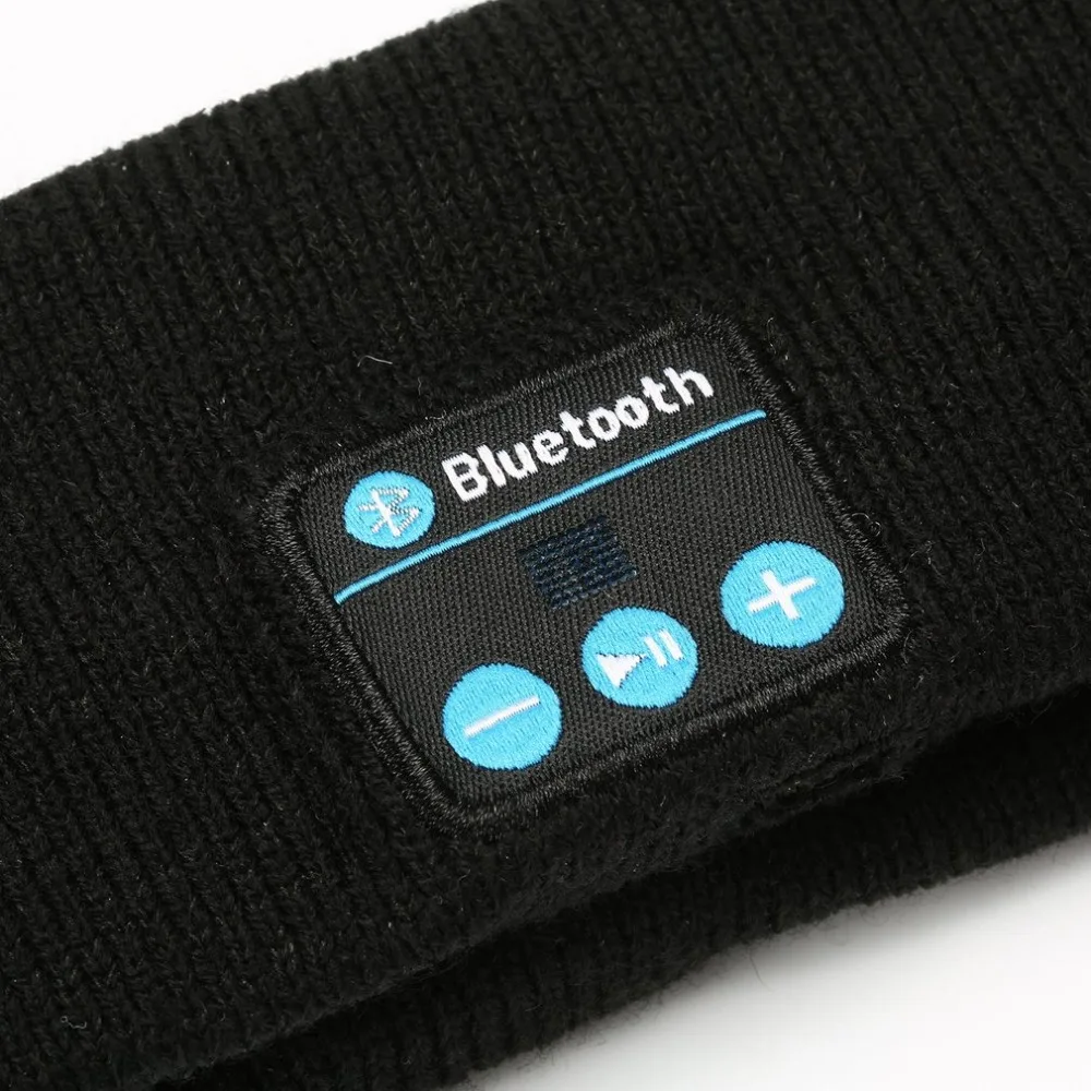 Вязаная музыкальная головная гарнитура с микрофоном беспроводные Bluetooth наушники