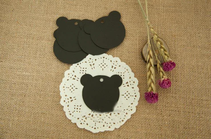 100 шт./компл. милые бирки сделай сам из крафт-бумаги этикетка в форме мини-медведя