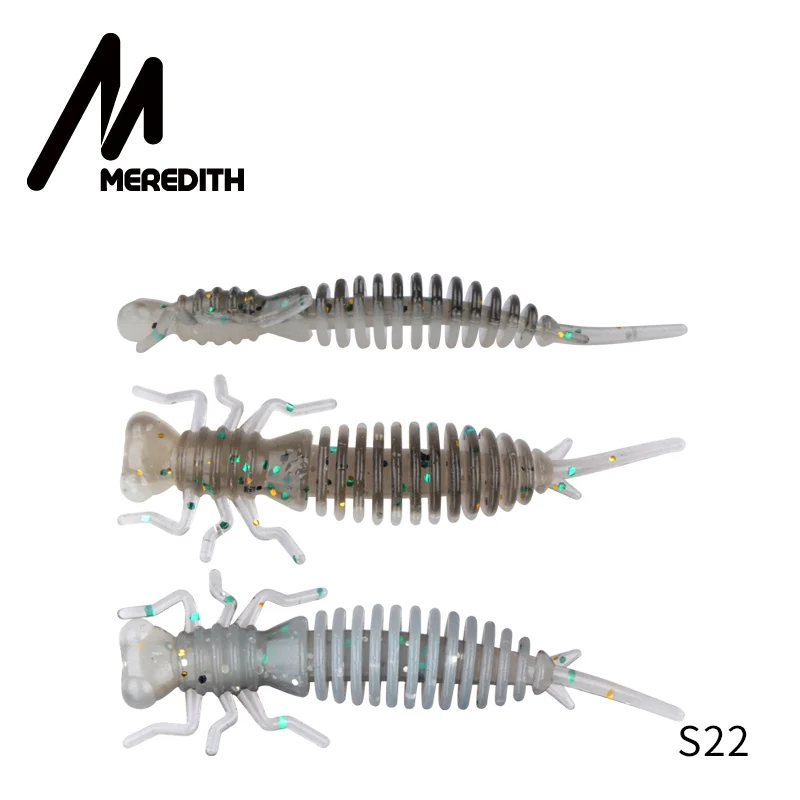 S22 Мягкие приманки MEREDITH Larva, 50 мм, 62 мм, 85 мм, искусственные приманки, силиконовая приманка для ловли червя, приманка для ловли щуки, гольян, плавающая приманка, пластиковые приманки - Цвет: S22