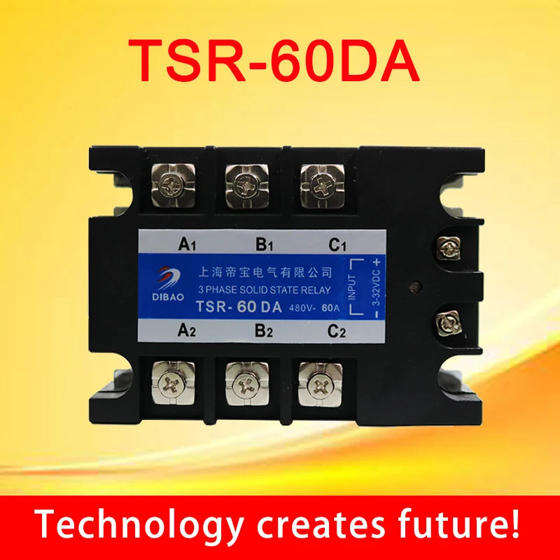 

60A DC control AC трехфазное твердотельное реле TSR-60DA 480V 3-фазное