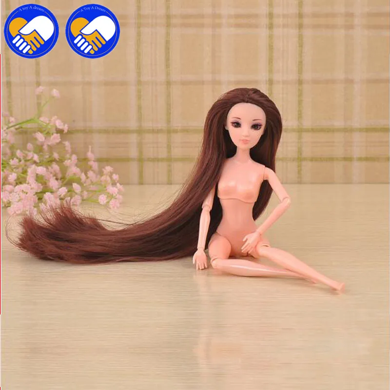 Игрушка мечты Обнаженная голова куклы с длинными бровями и 3D глазами подходящая