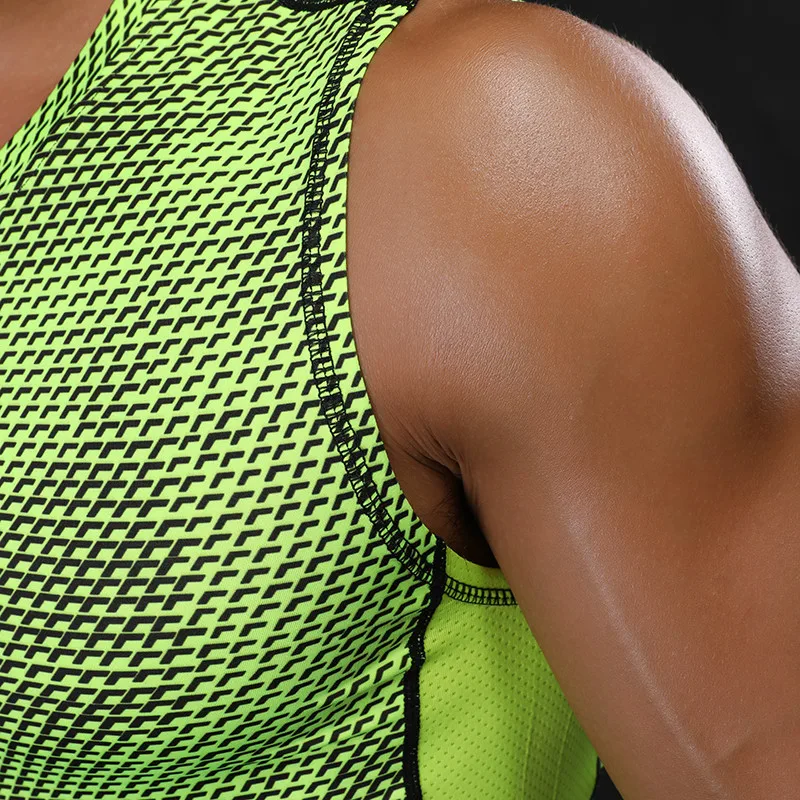 NANSHA Brand Breathable Quick Dry Men's Sporting Vest Clothing Compression Tank Tops Workout Tight-fitting Clothes Sportwear | Мужская