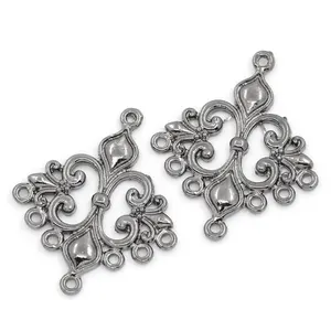 Соединители DoreenBeads из цинкового сплава, Цвет 3,6x3 см, 3 шт.